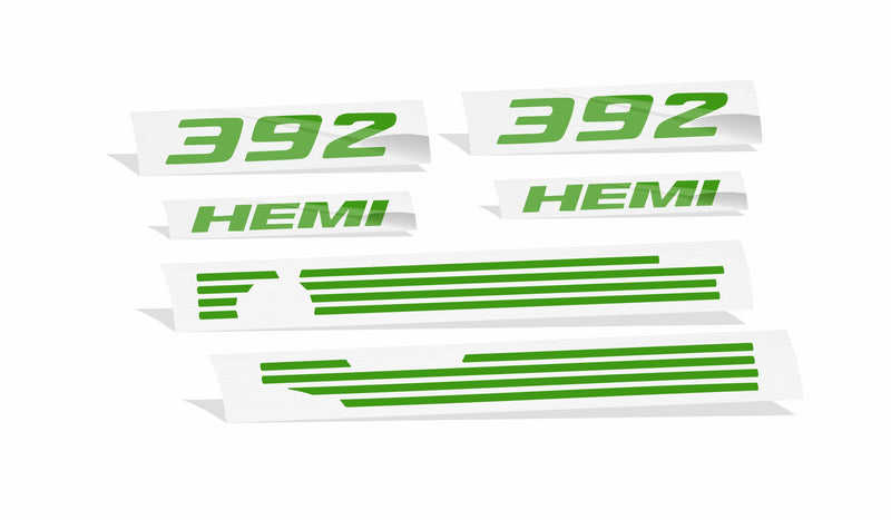 392 Engine Cover Overlay Decals - 2015-2018 Charger SRT 392