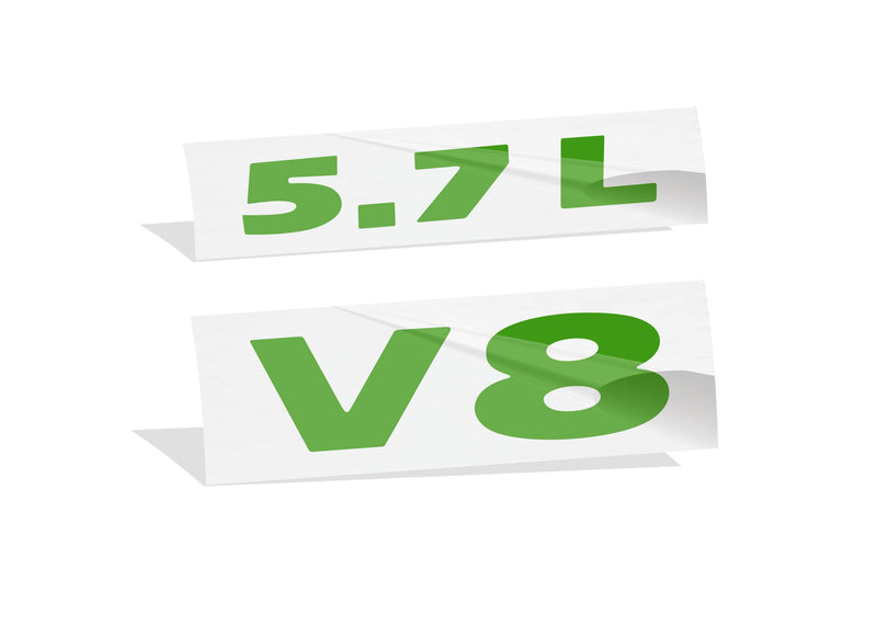 5.7L V8 Engine Cover Letter Overlays - Charger