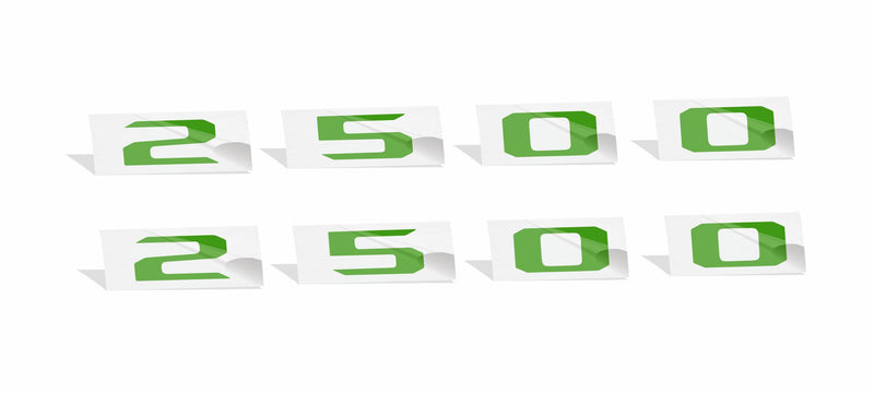 2500 Sport Performance Hood Emblem Number Overlay Decals - 2023 Ram 2500 Laramie, Rebel, Power Wagon