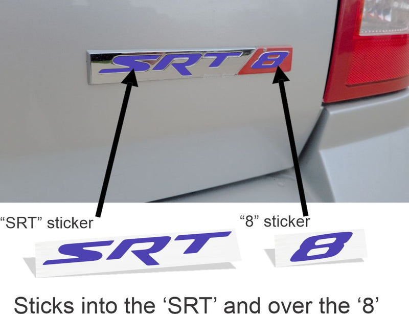 SRT8 Trunk Emblem Overlay Decal  - 2006-2008 Magnum SRT8