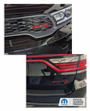 Durango SRT Hellcat Grille and Liftgate Emblem Overlay Decals