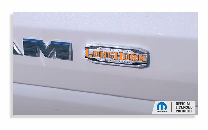LONGHORN Emblem Overlay Decal Stickers   - 2019-2025 Ram 1500 Limited Longhorn