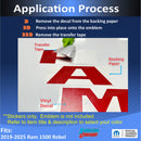 RAM Tailgate Emblem Overlay Decal   - 2019-2026 Ram 1500 Rebel