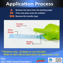 OVERLAND Emblem Overlay Decal - 2021-2025 Grand Cherokee L