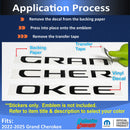 Door Emblem Overlay Decals  - 2022-2025 Grand Cherokee