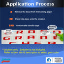 GRAND CHEROKEE Door Emblem Overlay Decal set - 2017-2022 Grand Cherokee WK2