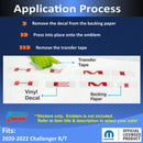 Hemi Emblem Overlay Decals (pair) - 2020-2022 Challenger RT