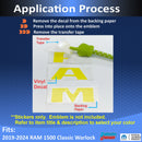 RAM Grille Emblem Overlay Decal   - 2019-2024 Ram 1500 Classic Warlock