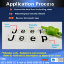 Jeep Emblem Overlay Decals   - 2022-2025 Grand Cherokee