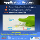 Steering Wheel Emblem Overlay Decal   - 2021-2025 Grand Cherokee L