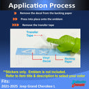 4x4 Emblem Overlay Decal - 2021-2025 Jeep Grand Cherokee L