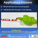 WRANGLER Grab Bar Inlay Sticker -  2018-2024 Wrangler JL/JLU