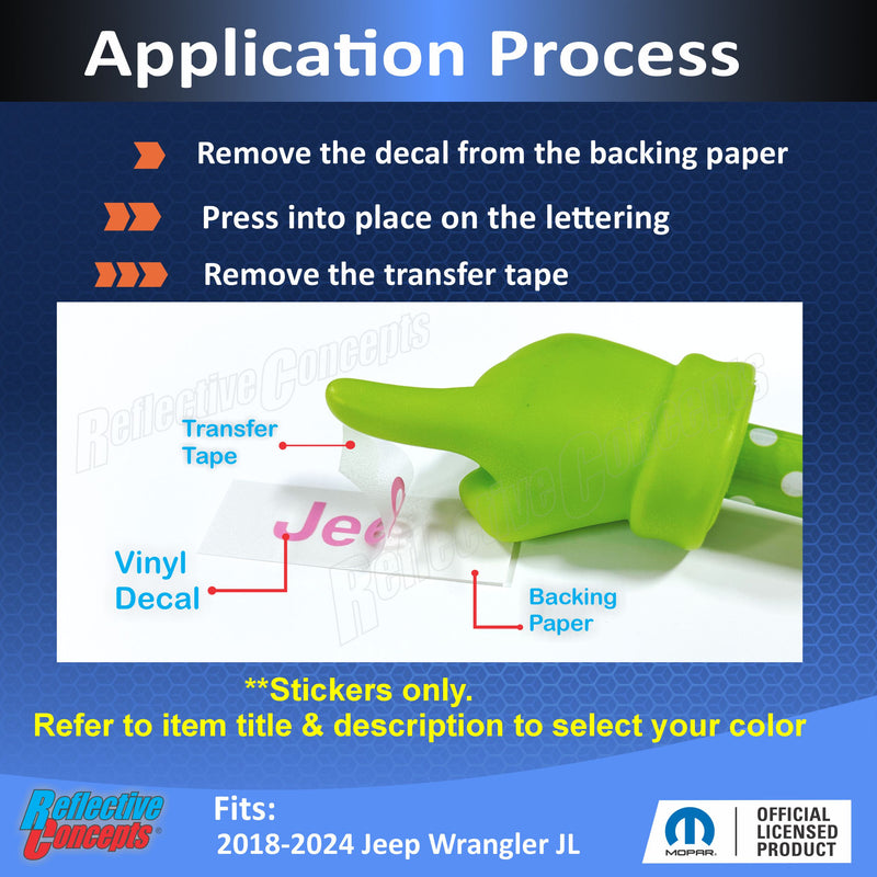 JEEP Steering Wheel Emblem Overlay Decal   - 18-24 Wrangler JL