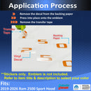 2500 Sport Performance Hood Emblem Number Overlay Decals - 2023-2026 Ram 2500 Laramie, Rebel, Power Wagon