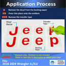 Jeep Fender Emblem Overlay Decals  - 2018-2024 Wrangler JL