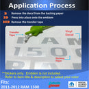 RAM 1500 Emblem Overlay Decals   - 2011-2012 Ram 1500