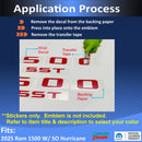 1500 SST Hood Emblem Overlay Decals - 2025 Ram 1500 Standard Output Hurricane