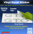 Fuel Rail Cover Lettering Overlay Decal  - 04-06 GTO