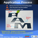 RAM Tailgate Emblem Overlay Decal   - 2019-2024 Ram 2500 Power Wagon