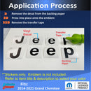 Jeep Emblem Overlay Decals   - 2014-2021 Grand Cherokee