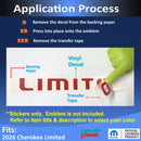 LIMITED Liftgate Emblem Overlay Decal - 2026 Jeep Cherokee Limited