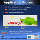 SRT Grille Emblem Overlay Decal  - 2006-2014 Charger SRT8