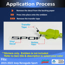 SPORT Emblem Overlay Decal   - Jeep Renegade