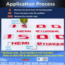 1500 HEMI eTORQUE Hood Emblem Decals