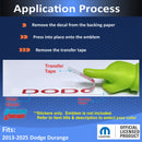 DODGE Grille Emblem Overlay Decal - 13-25 Durango