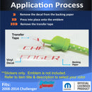 CHALLENGER Grille Emblem Overlay Decal - 2008-2014 Challenger