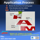 RAM Grille Emblem Overlay Decal   - 2025-2026 Ram 1500