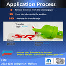 SRT Emblem Overlay Decals - 2018-2023 Dodge Charger SRT Hellcat