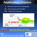 LIMITED Emblem Overlay Decal - 05-22 Jeep Grand Cherokee WK Limited