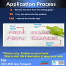 RENEGADE Emblem Inlay Decals   - Jeep Renegade