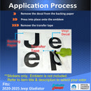 Tailgate JEEP Emblem Overlay Decals  - 2020-2025 Gladiator