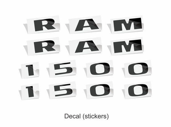 RAM 1500 Emblem Overlay Decals   - 2011-2012 Ram 1500