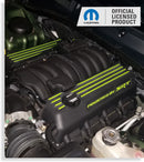 Powered by SRT Engine Cover Overlay Decals - 2015-2023 Charger Scat Pack