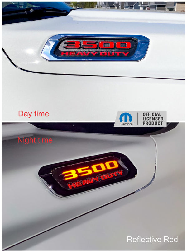 3500 Hood Emblem Number Overlay Decals - 2019-2024 Ram 3500