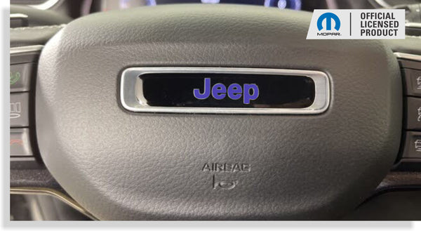 Steering Wheel Emblem Overlay Decal   - 2022-2025 Grand Cherokee