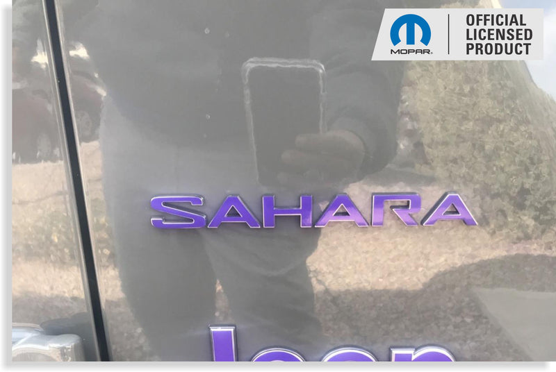 SAHARA Fender Emblem Overlay Decals  - 2018-2024 Wrangler JL Sahara