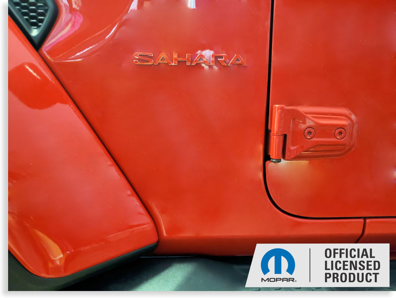 SAHARA Fender Emblem Overlay Decals  - 2018-2024 Wrangler JL Sahara
