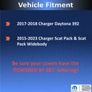 Powered by SRT Engine Cover Overlay Decals - 2015-2023 Charger Scat Pack