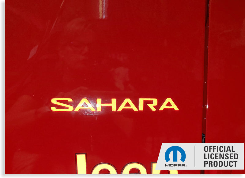 SAHARA Fender Emblem Overlay Decals  - 2018-2024 Wrangler JL Sahara