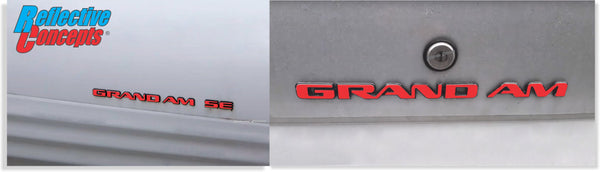 Badge Overlay Decals Door and Trunk - 99-05 Pontiac Grand Am SE