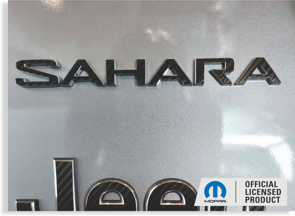 SAHARA Fender Emblem Overlay Decals  - 2018-2024 Wrangler JL Sahara