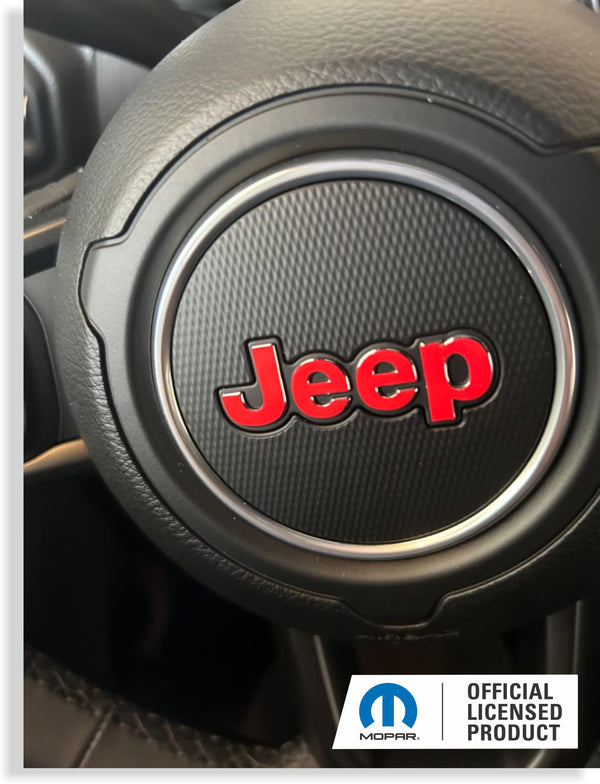 JEEP Steering Wheel Emblem Overlay Decal   - 18-24 Wrangler JL
