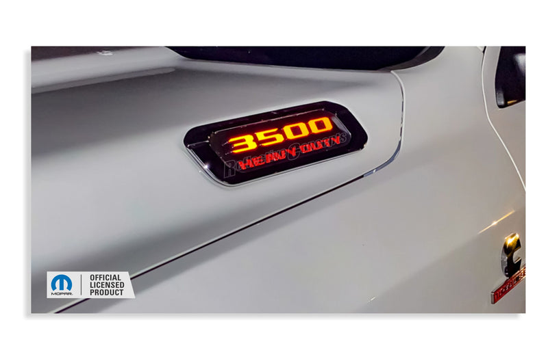 3500 Hood Emblem Number Overlay Decals - 2019-2024 Ram 3500