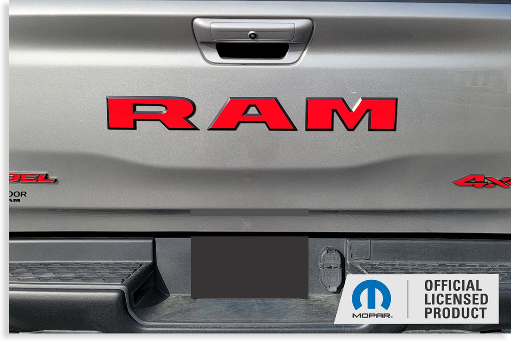 Custom Ram Lettering RAM Tailgate Emblem Overlay Decals - 2025 RAM 1500