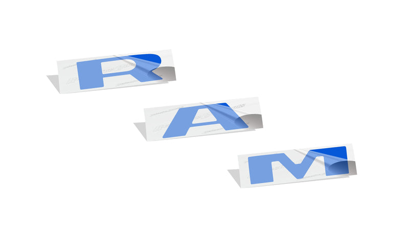 RAM Tailgate Emblem Overlay Decal   - 2019-2024 Ram 2500 Power Wagon