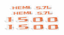 1500 HEMI 5.7L Hood Emblem Overlay Decals